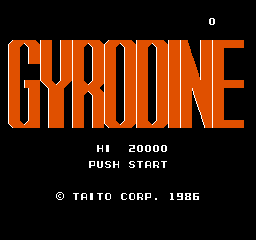 Gyrodine (Japan) Title Screen